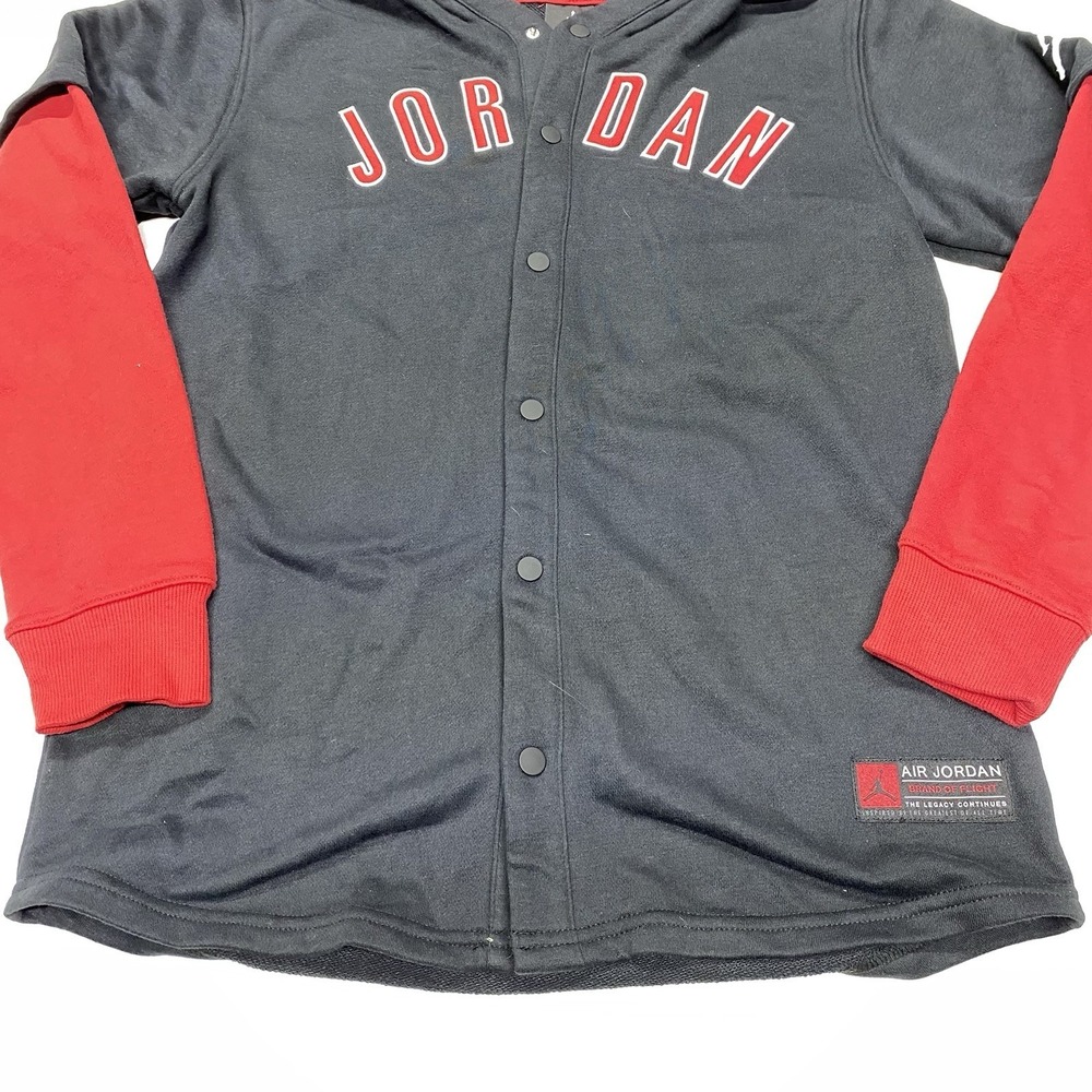 Jordan Boy's Plain Regular Fit Hoodie (955542-023_Black XL 13-15 YRS - Picture 2 of 9